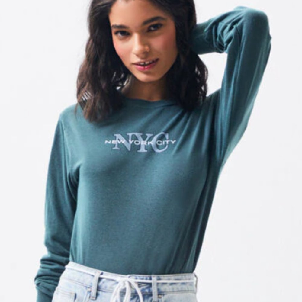John Galt Green NYC Long Sleeved T-Shirt Women's